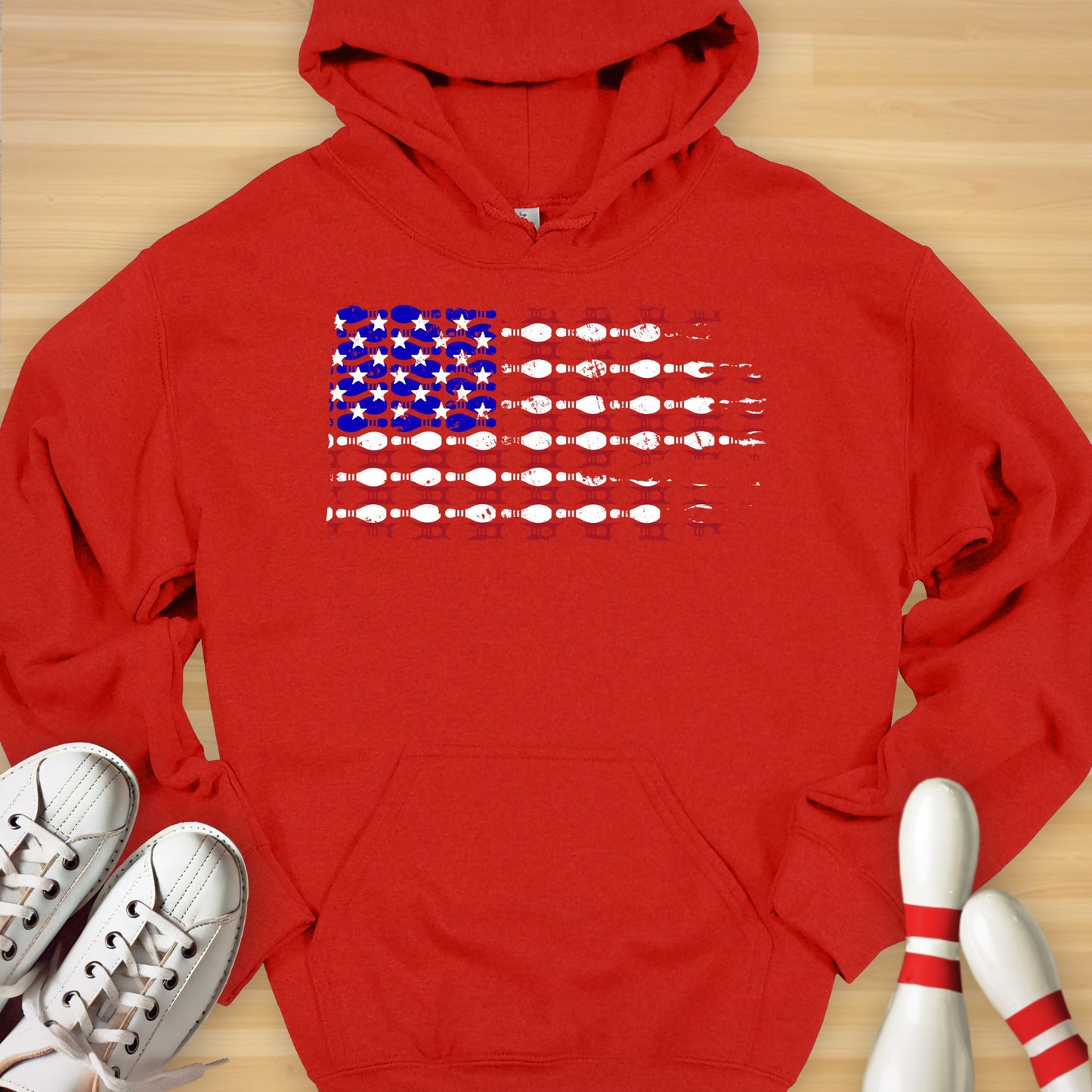 Bowling US Flag Hoodie