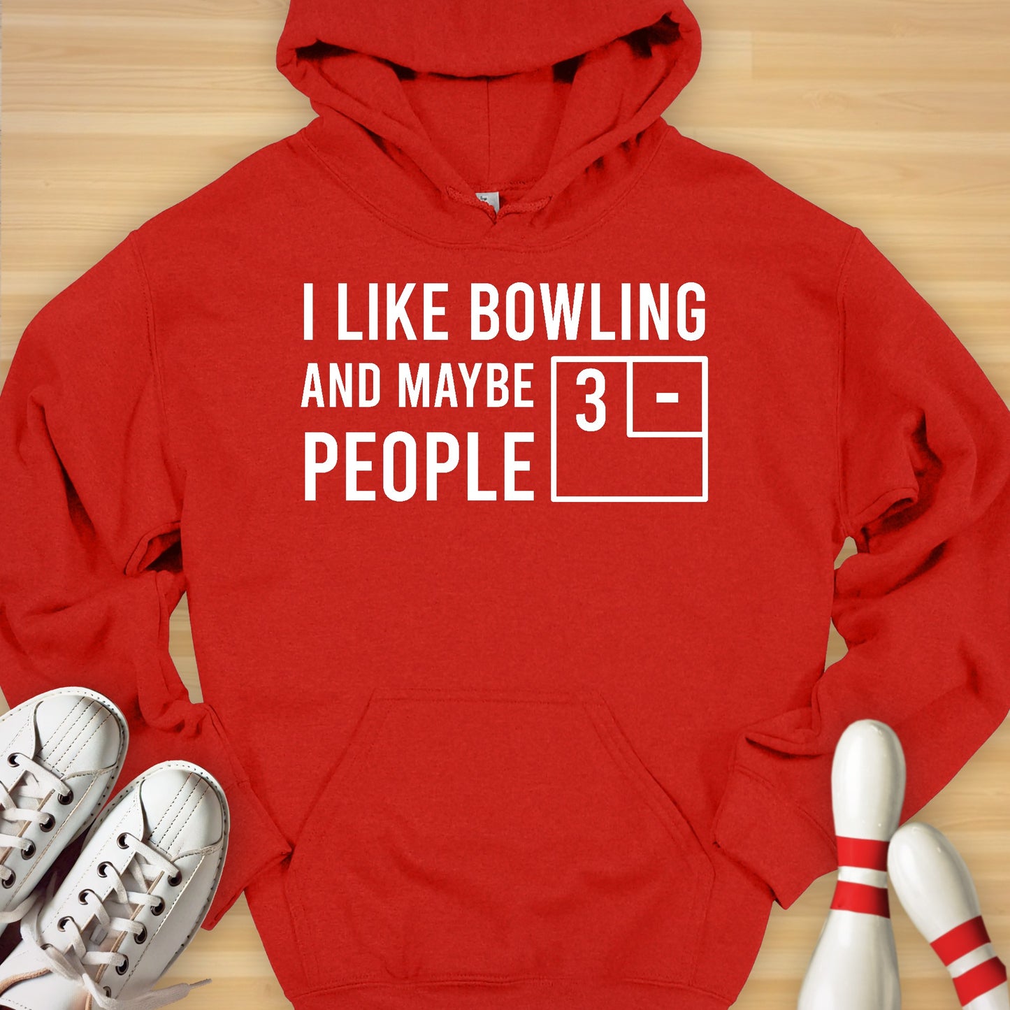 Bowling & Maybe 3 People Scoreboard Hoodie