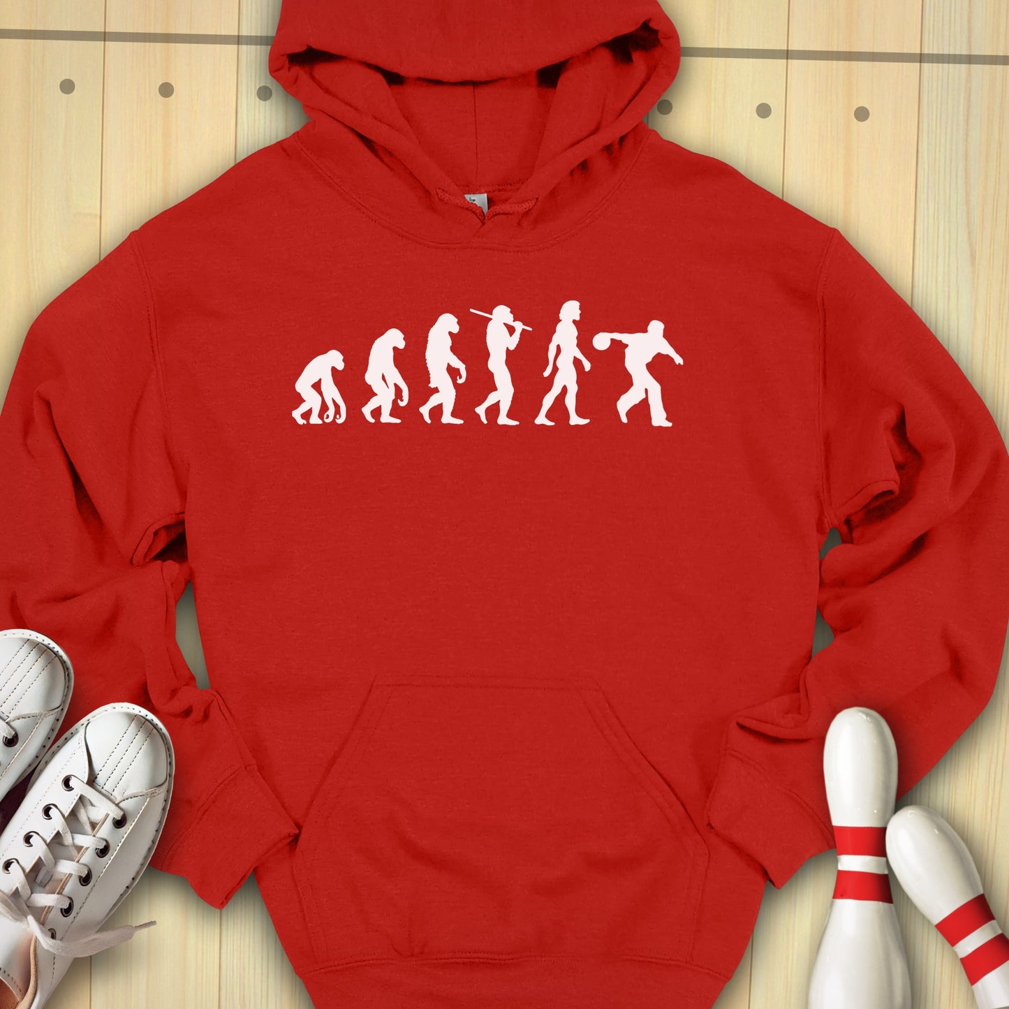 Evolution Of Bowling Hooded Sweatshirt