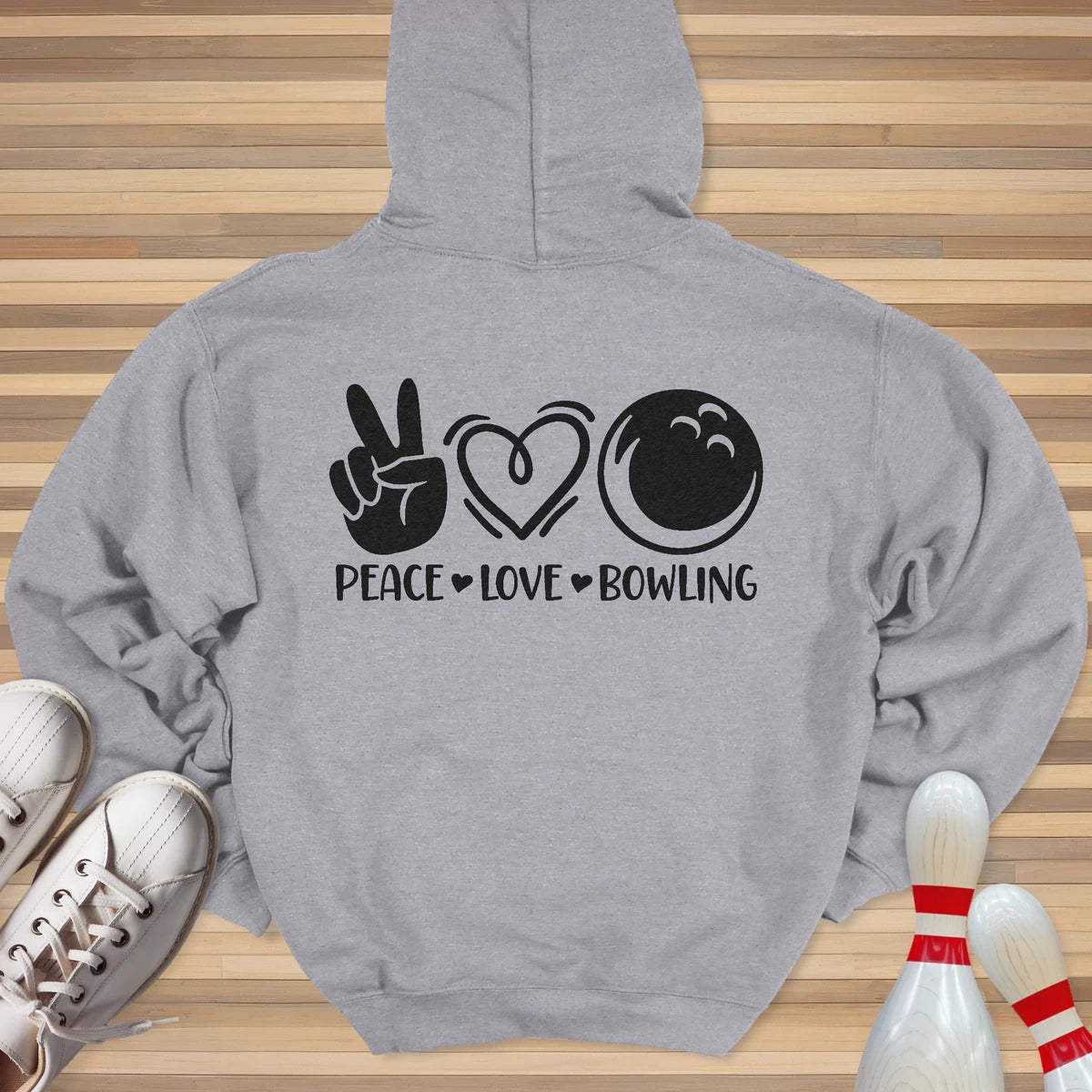 Peace Love Bowling Hoodie
