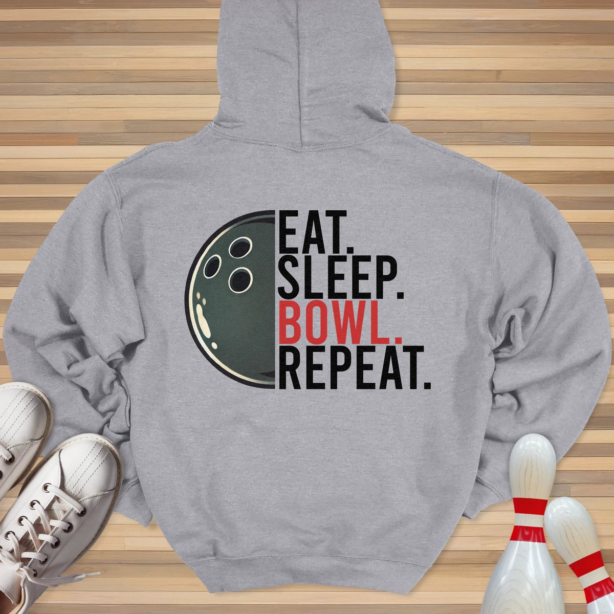 Eat Sleep Bowl Repeat Hoodie