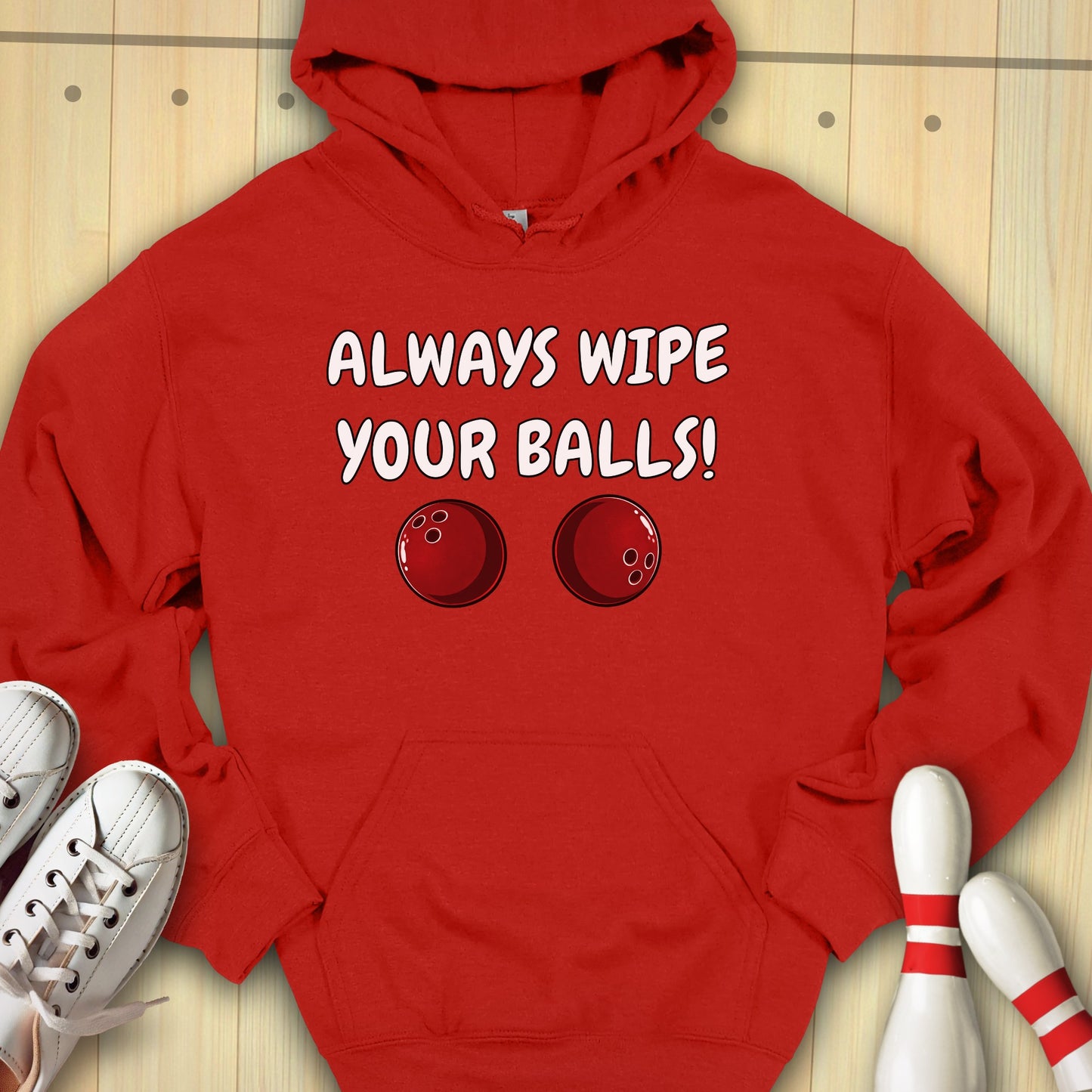 Always Wipe Cartoon Hooded Sweatshirt