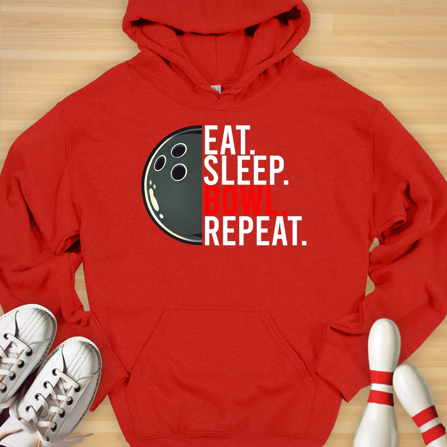 Eat Sleep Bowl Repeat Hoodie
