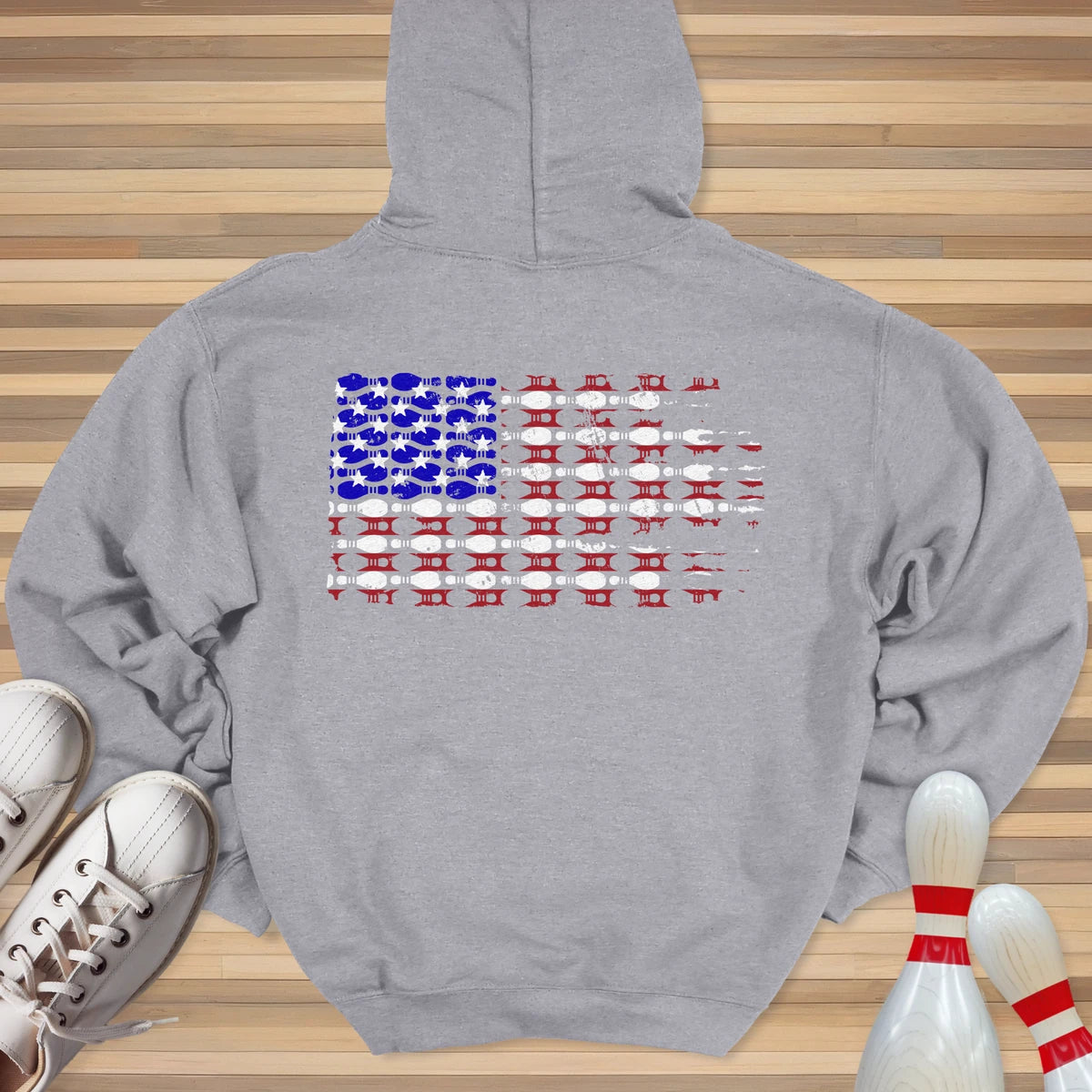Bowling US Flag Hoodie