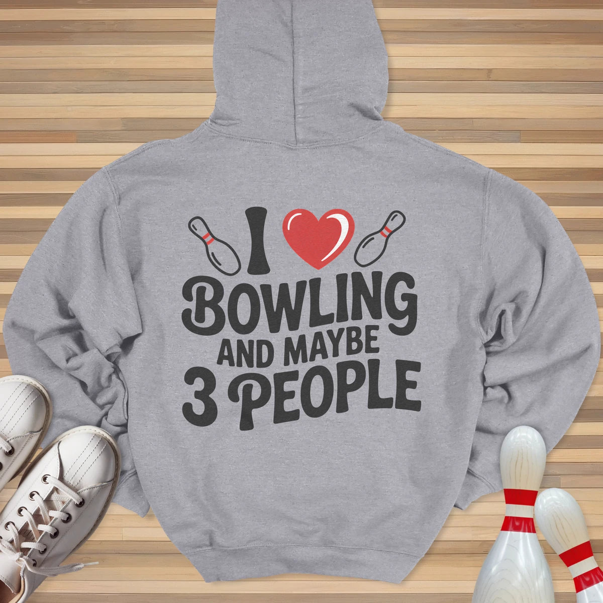 I Heart Bowling Hoodie