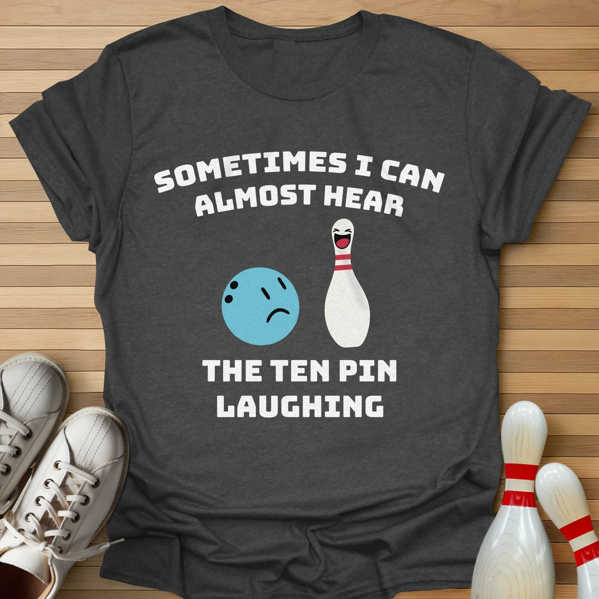 Ten Pin Laughing Cartoon T-Shirt