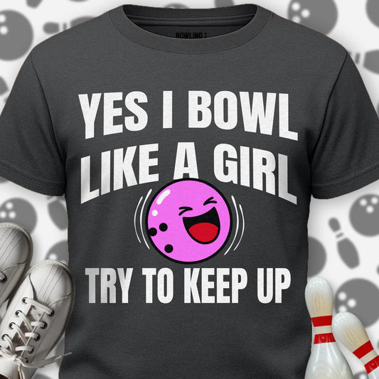 Funny Girl Power Bowling T-Shirt