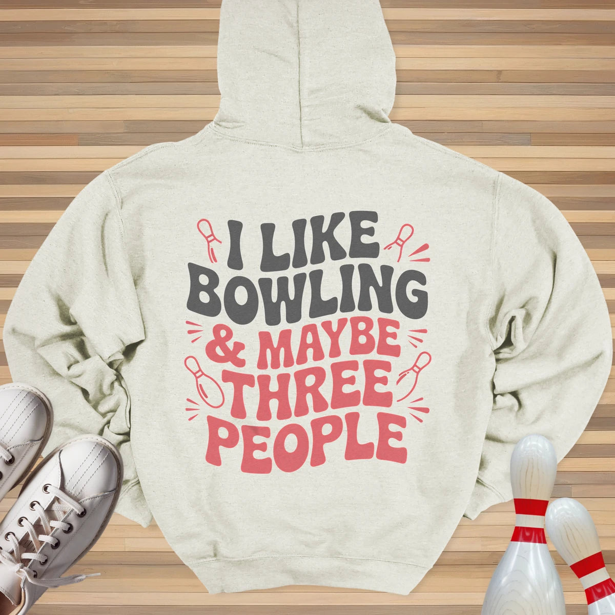 I Like Bowling Groovy Hoodie