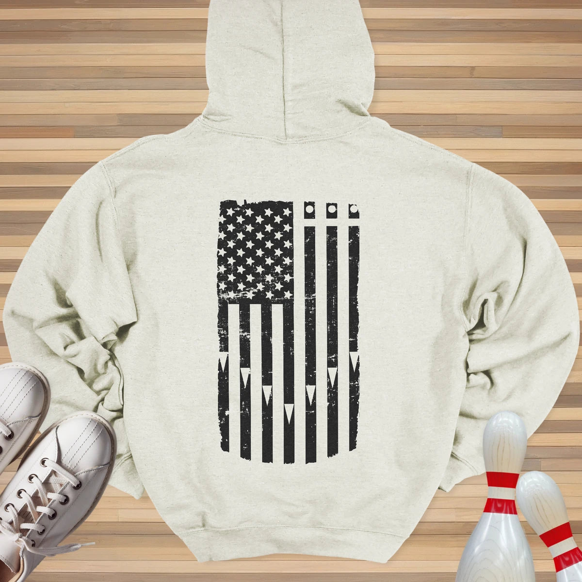 Lane Flag White Hoodie