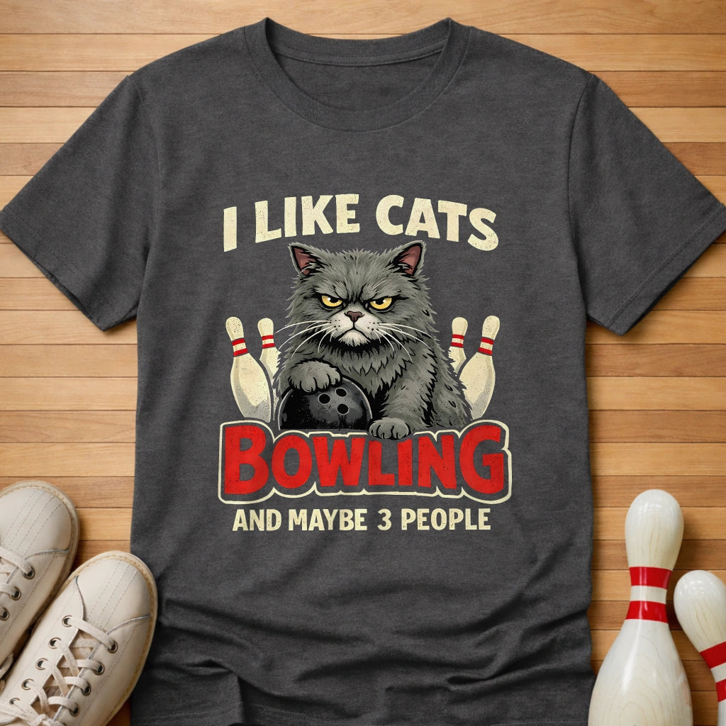 Cat Loving Bowler T-Shirt