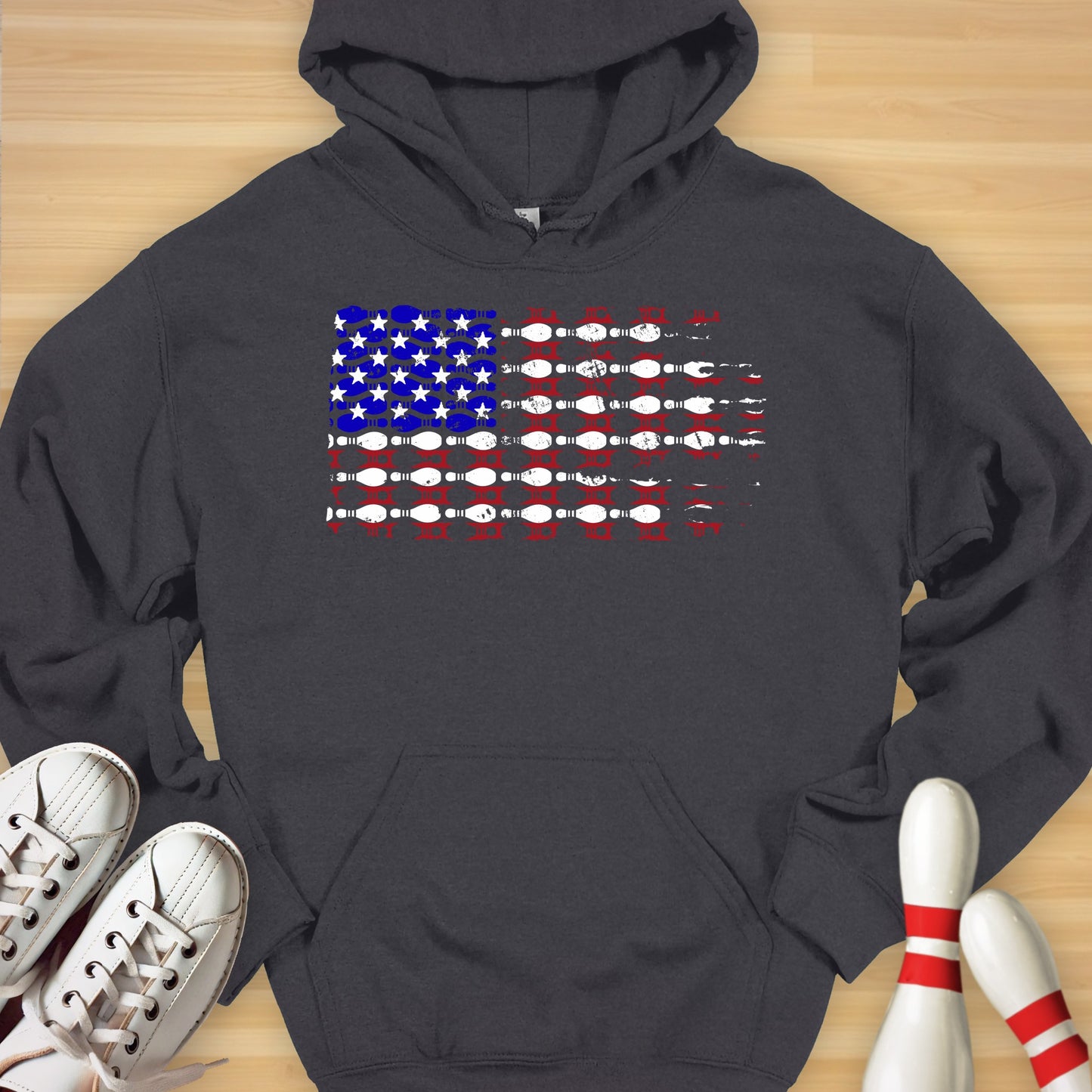 Bowling US Flag Hoodie