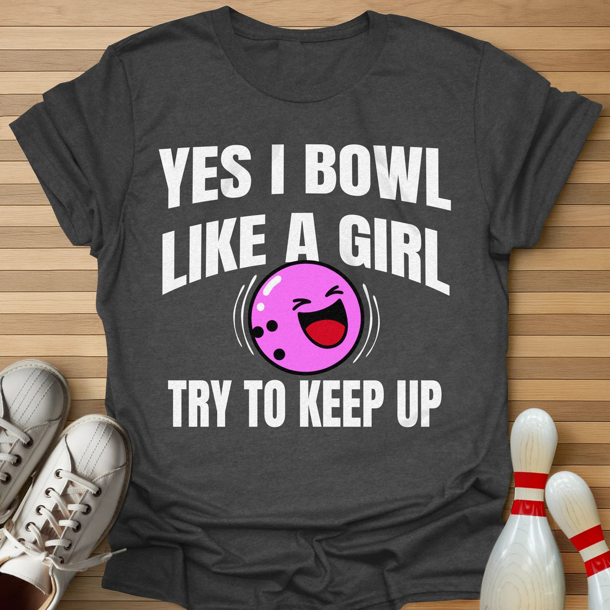 Funny Girl Power Bowling T-Shirt