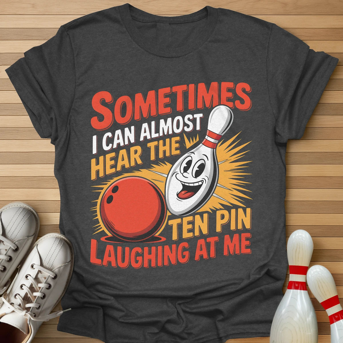 Ten Pin Laughing Retro T-Shirt
